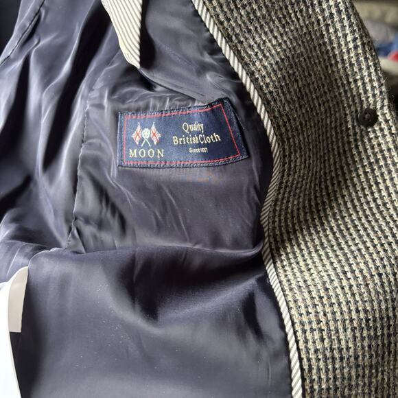 NWT J Crew Parke Blazer Houndstooth Plaid Wool Black Gray Style BA438 Size 4 - Picture 3 of 4